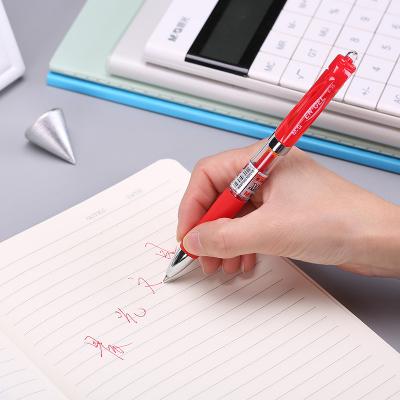 晨光(M&G)文具K35紅色0.5mm經(jīng)典子彈頭中性筆按動(dòng)簽字筆水筆 12支/盒