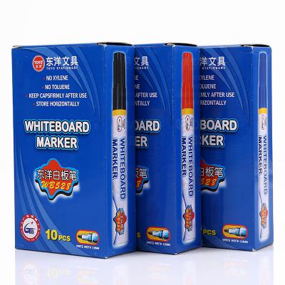 東洋（TOYO）東洋白板筆 水性筆易擦白板可擦筆 WB-528 辦公用品 紅色10支